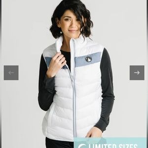 Zyia white Vondelpark puffy vest, new with tags
